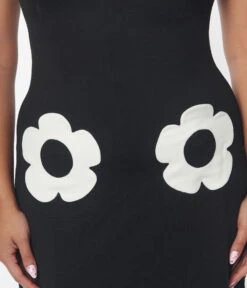 Smak Parlour Black & White Flower Pocket Shift Dress -New Dress Store 237713 SP575KD3 3