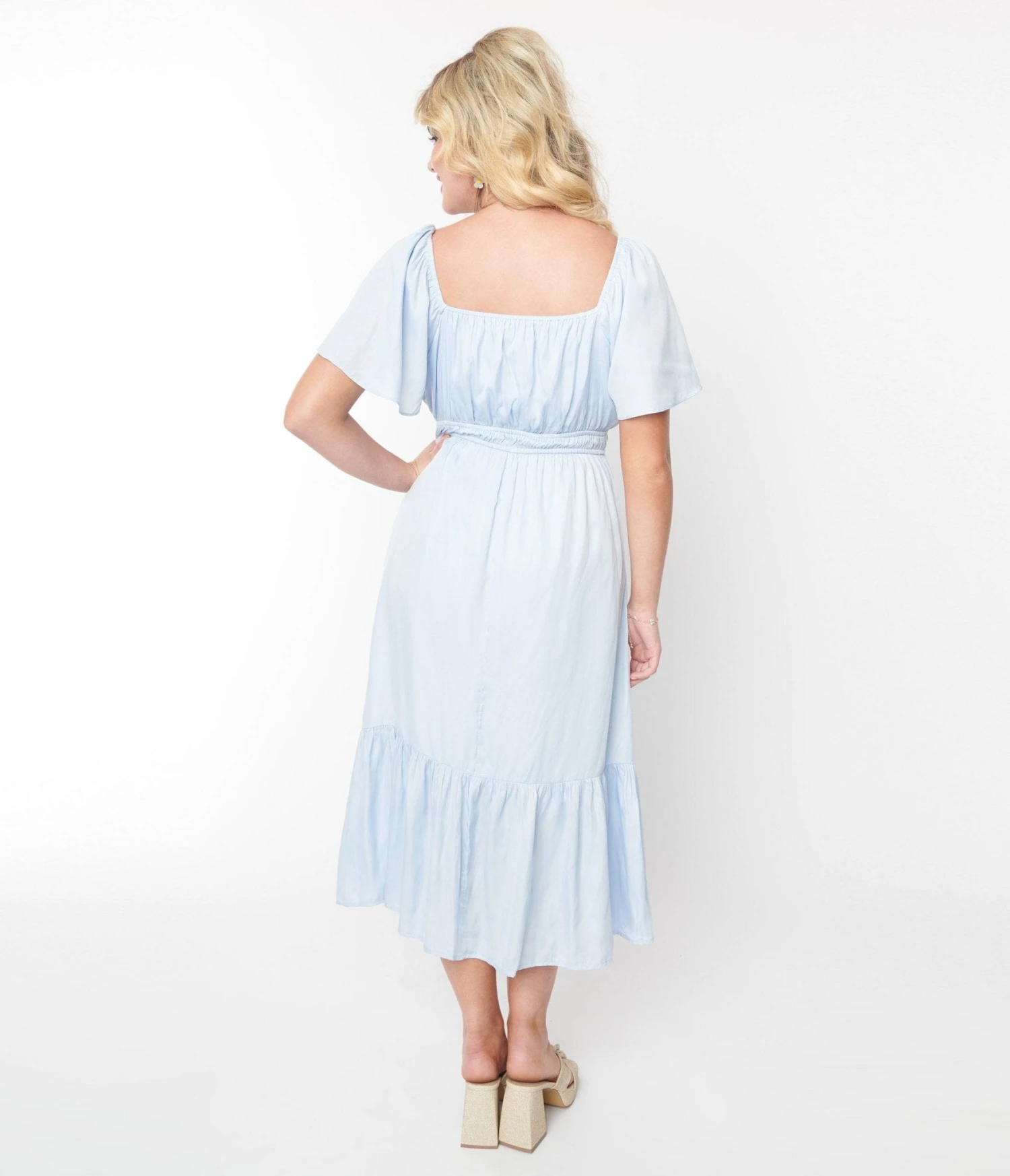 Baby Blue Princess Midi Dress 2 Baby Blue Princess Midi Dress - Image 2