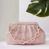 Baby Pink Solana Clutch Handbag