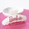 Barbie X Kitsch Pearl & Pink Rhinestone Claw Clip