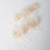 Beige Faux Ostrich Feather Cuffs