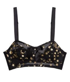 Playful Promises Bettie Page Solar Black & Gold Cosmic Print Bullet Bra 8 Playful Promises Bettie Page Solar Black & Gold Cosmic Print Bullet Bra -New Dress Store bettie page solar black gold cosmic print bullet bra 527754