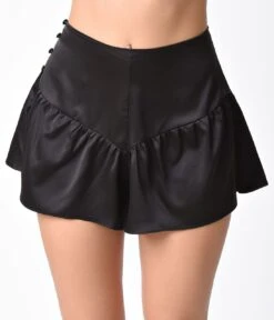 Bettie Page Vintage Style Black French Button Up Knicker -New Dress Store bettie page vintage style black french button up knicker 817319