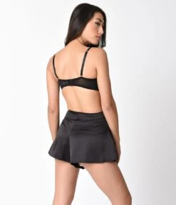 Bettie Page Vintage Style Black French Button Up Knicker -New Dress Store bettie page vintage style black french button up knicker 907278