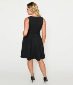 Black Bat Collar Flare Dress 5 Black Bat Collar Flare Dress -New Dress Store black bat collar flare dress 806735