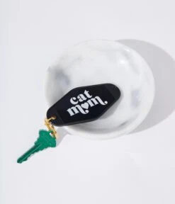 Black Cat Mom Apartment Keychain