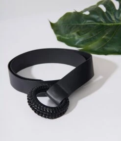 Black Double Ring Belt
