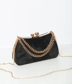 Black & Gold Textured Clutch Hand Bag -New Dress Store black gold textured clutch hand bag 389076