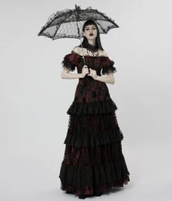 Black Gothic Lace Parasol