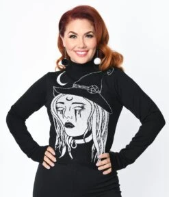 Black Laetitia's Covenstead Knit Sweater -New Dress Store black laetitias covenstead knit sweater 724927