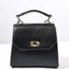 Black Leatherette Mini Handbag