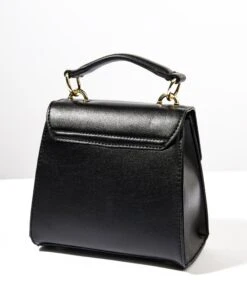 Black Leatherette Mini Handbag -New Dress Store black leatherette mini handbag 644706