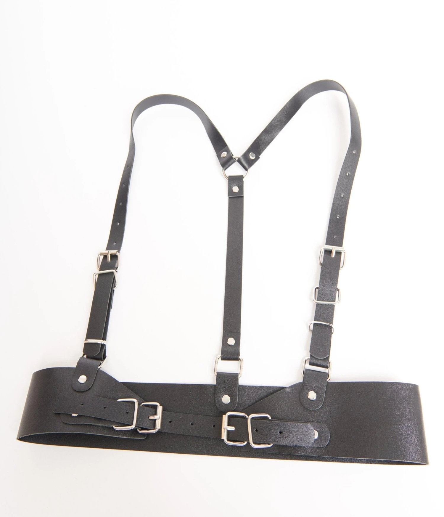 Black Leatherette Suspender Belt 2 Black Leatherette Suspender Belt - Image 2