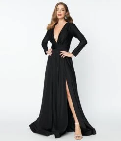 Black Long Sleeve Sophisticated Goddess Gown 7 Black Long Sleeve Sophisticated Goddess Gown -New Dress Store black long sleeve sophisticated goddess gown 575405