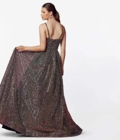 New Dress Store 21 New Dress Store -New Dress Store black multi iridescent sequin prom gown 224686