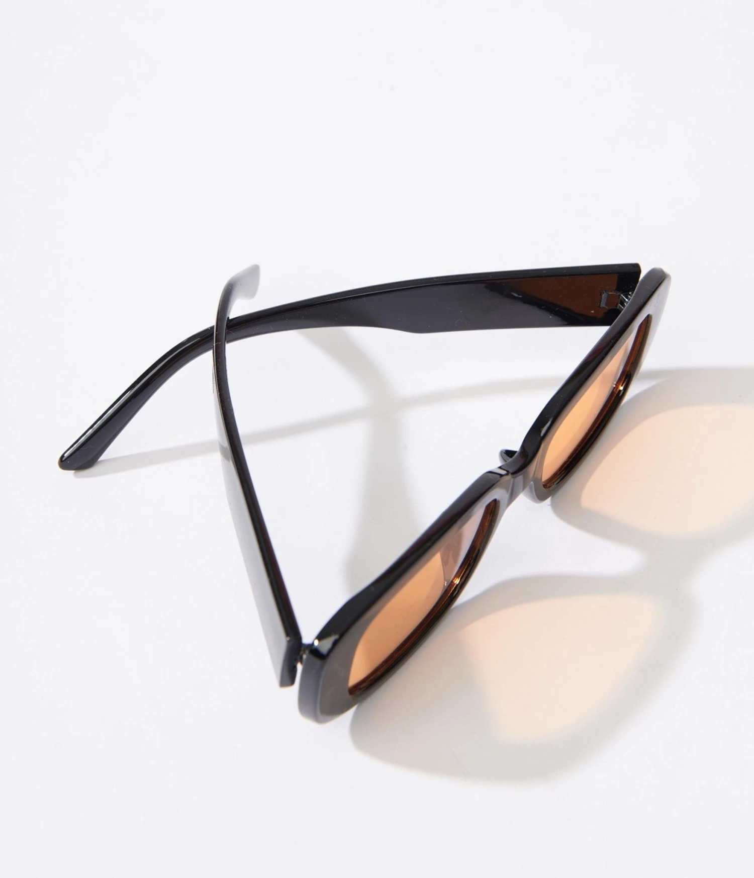 Black & Orange Tint Oval Sunglasses 2 Black & Orange Tint Oval Sunglasses - Image 2