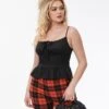 Black Peplum Crop Top