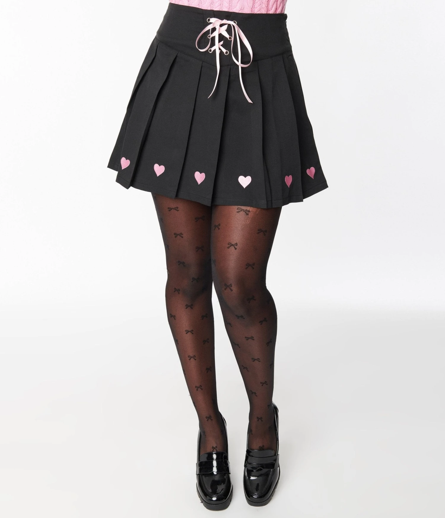 Black & Pink Hanako Skirt 2 Black & Pink Hanako Skirt - Image 2