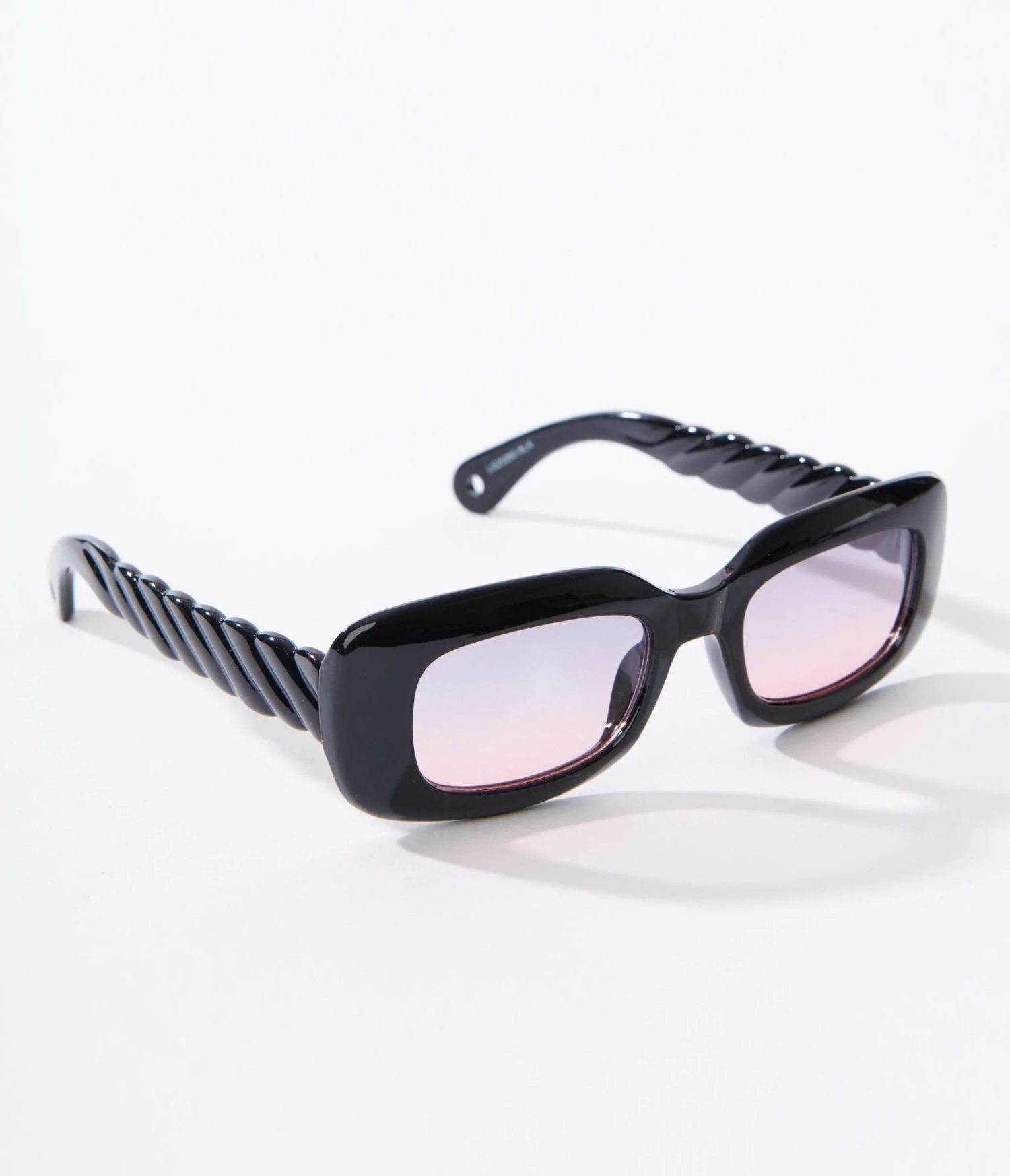 Black & Pink Ombre Tint Oval Sunglasses 1 Black & Pink Ombre Tint Oval Sunglasses