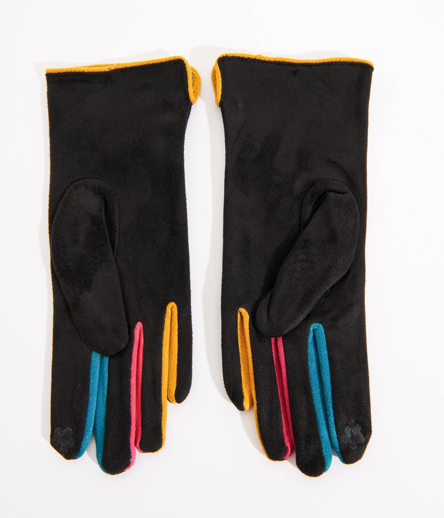 Black & Rainbow Finger Gloves 3 Black & Rainbow Finger Gloves - Image 3