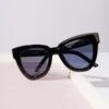 Black Retro Cat Eye Standard Sunglasses