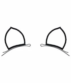Black Rhinestone Cat Ear Bobby Pins