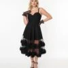 Black Roman Holiday Tulle Swing Dress