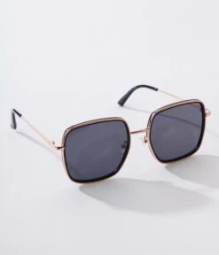Black & Rose Gold Square Sunglasses 9 Black & Rose Gold Square Sunglasses -New Dress Store black rose gold square sunglasses 510100