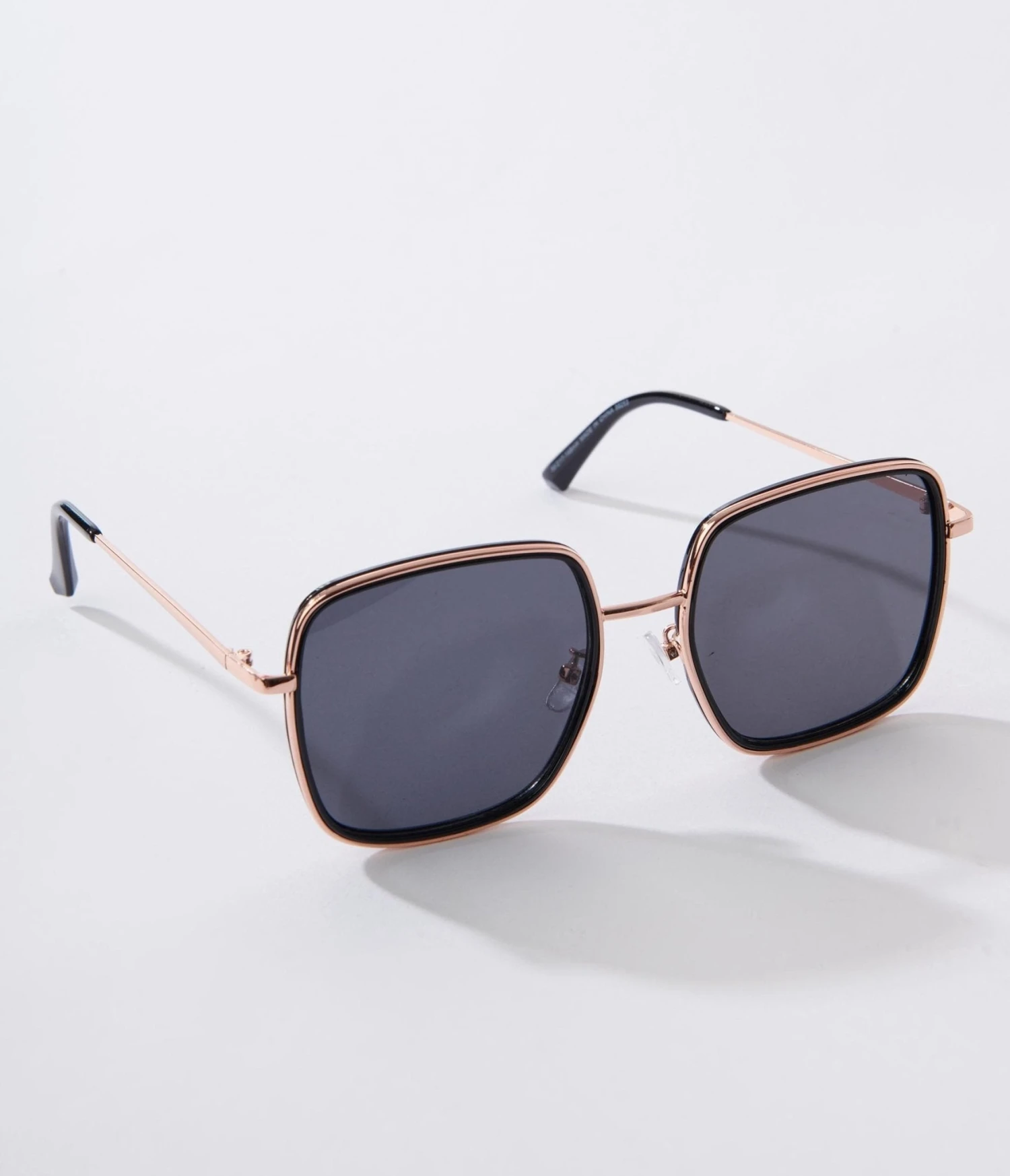 Black & Rose Gold Square Sunglasses 5 Black & Rose Gold Square Sunglasses - Image 5