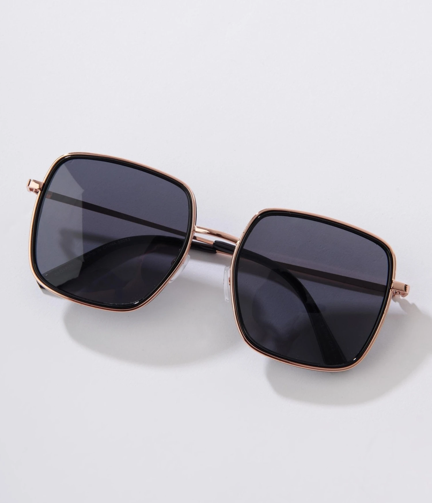 Black & Rose Gold Square Sunglasses 2 Black & Rose Gold Square Sunglasses - Image 2