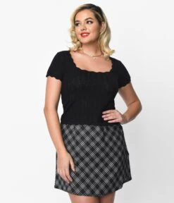 Black Ruffle Knit Top -New Dress Store black ruffle knit top 593184