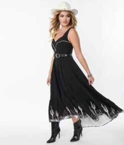 Black Saguaro Cactus Maxi Dress -New Dress Store black saguaro cactus maxi dress 544666