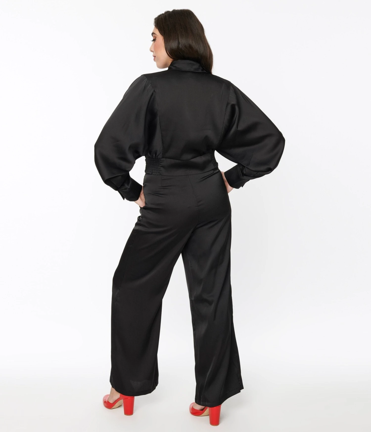 Black Satin Eva Suit Set 3 Black Satin Eva Suit Set - Image 3