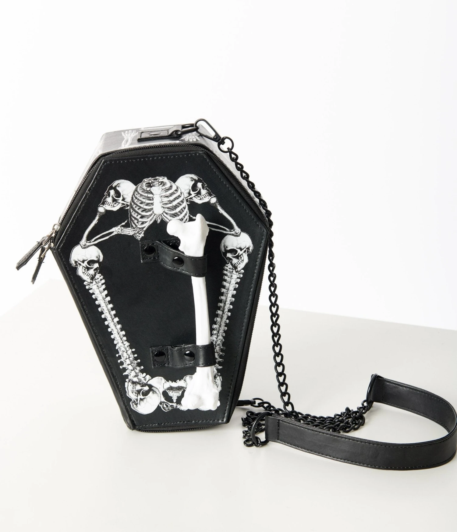 Black Skeleton Coffin Handbag 2 Black Skeleton Coffin Handbag - Image 2