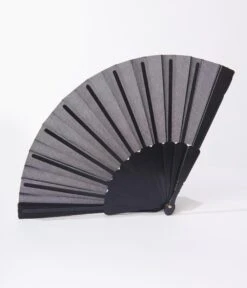 Black Sleek Hand Fan