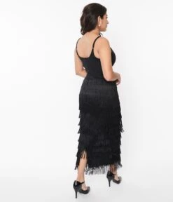 Black Some Like It Hot Fringe Wiggle Dress -New Dress Store black some like it hot fringe wiggle dress 470346