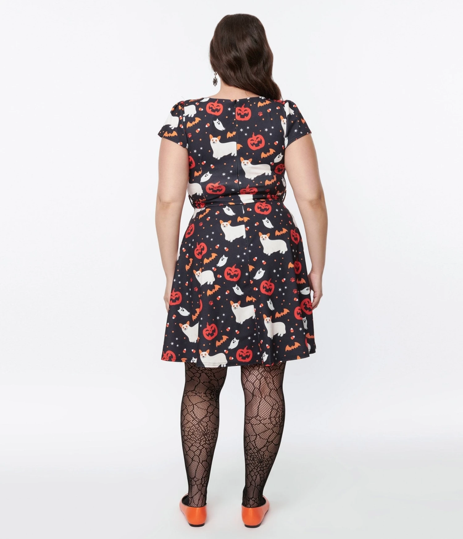 Black & Spooky Ghost Dog Flare Dress 3 Black & Spooky Ghost Dog Flare Dress - Image 3