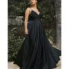 Cinderella Divine Black Sweetheart Satin Enchanted Bridesmaid Dress