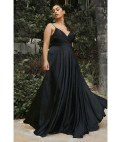 Cinderella Divine Black Sweetheart Satin Enchanted Bridesmaid Dress