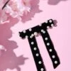 Black Velvet & Pearl Bow Clip