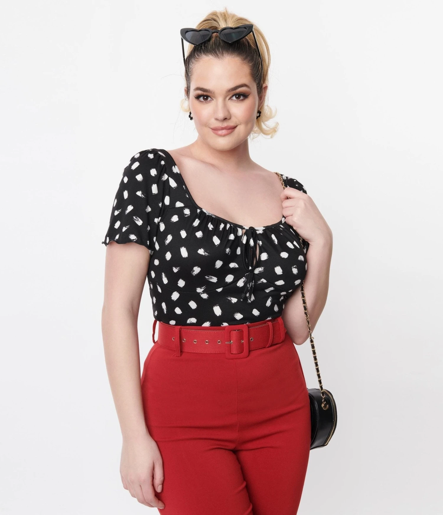 Black & White Animal Print Blouse 1 Black & White Animal Print Blouse