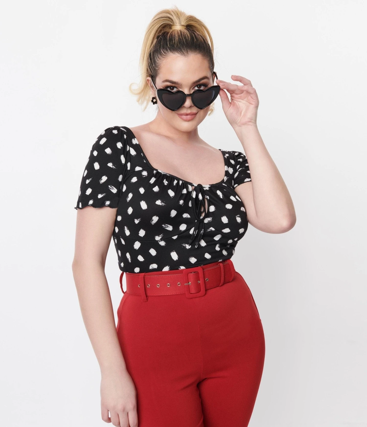 Black & White Animal Print Blouse 4 Black & White Animal Print Blouse - Image 4