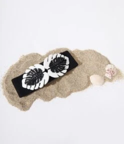 Black & White Leaf Deliciosa Belt -New Dress Store black white leaf deliciosa belt 554140