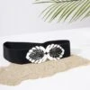 Black & White Leaf Deliciosa Belt
