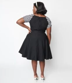 Black & White Striped Swing Dress 7 Black & White Striped Swing Dress -New Dress Store black white striped swing dress 229278