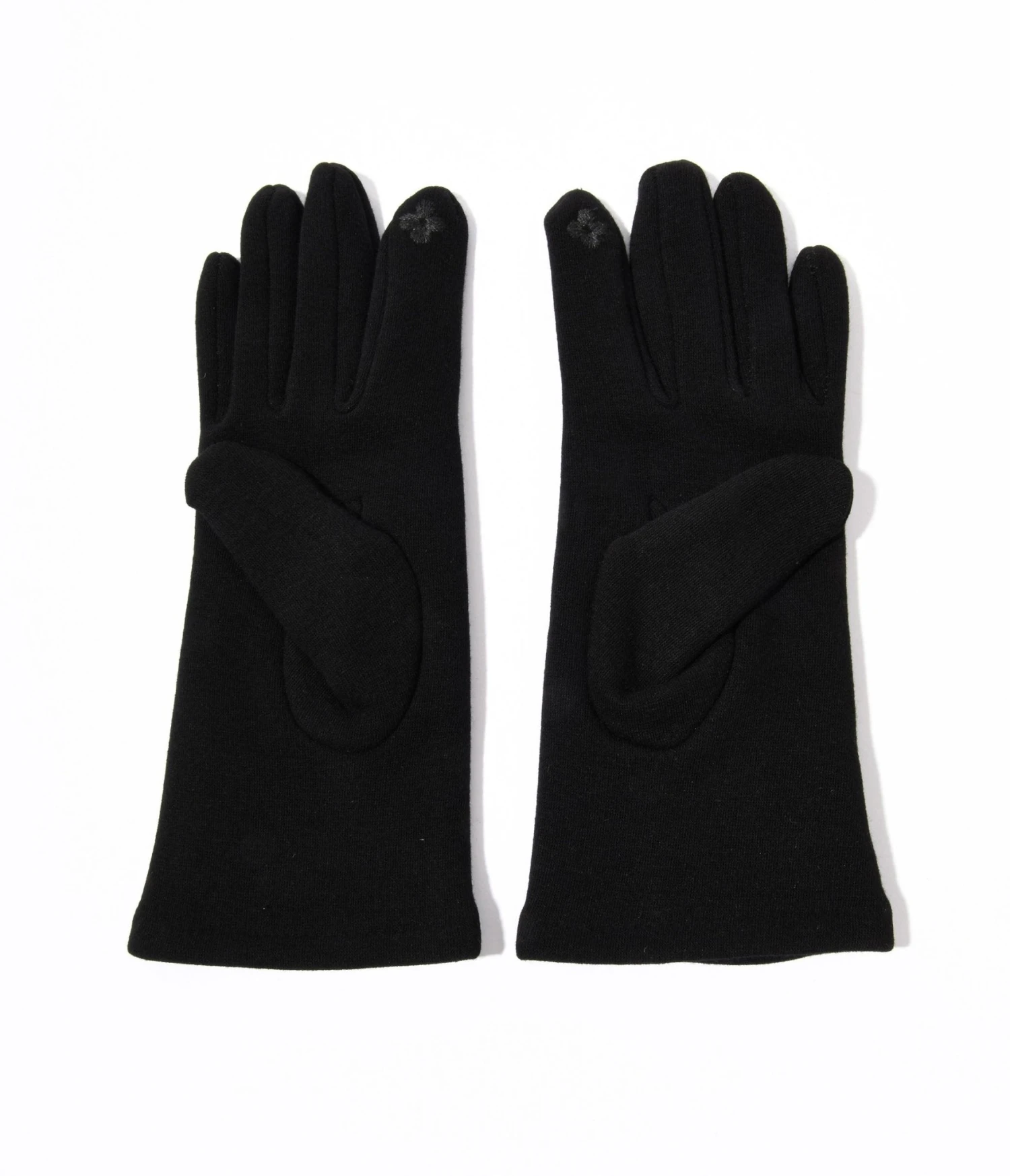 Black Wrist Length Buttons Texting Gloves 3 Black Wrist Length Buttons Texting Gloves - Image 3