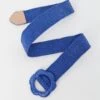 Blue Flower Buckle Woven Belt