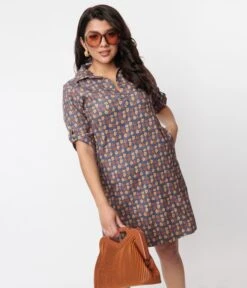 Blue Mod Daisy Corduroy Shift Dress -New Dress Store blue mod daisy corduroy shift dress 841197