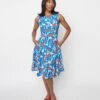 Blue Mushroom Fit & Flare Dress