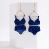 Blue Swimsuit Drop Earrings